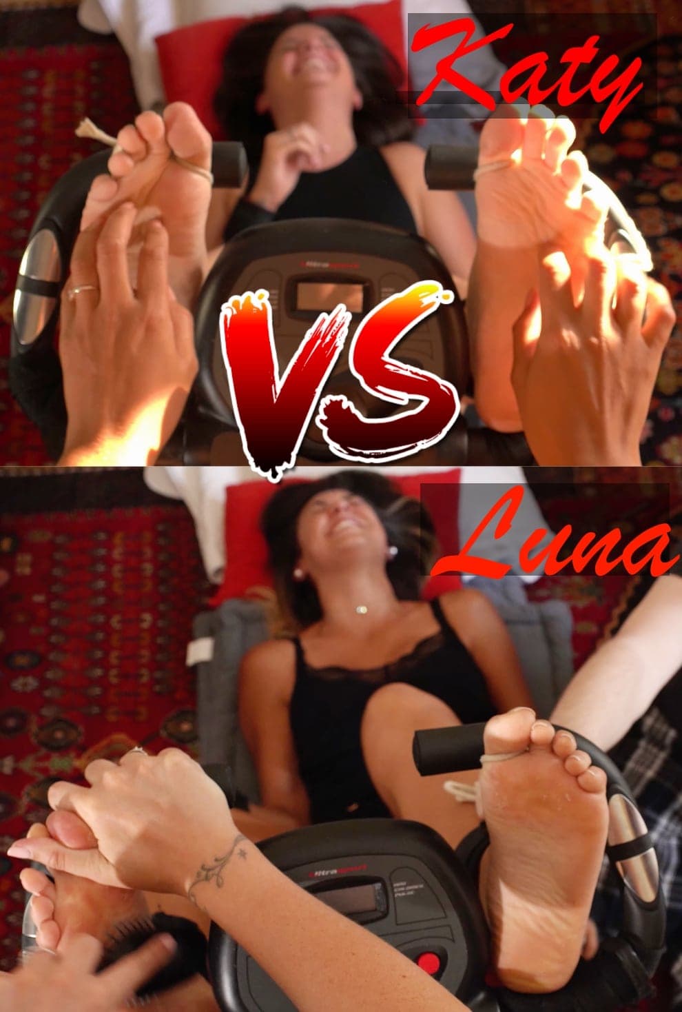 Katy vs luna feet up
