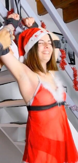 Santa’s Step-Daughter Lisie Fulfilled the Tickler Arms Up