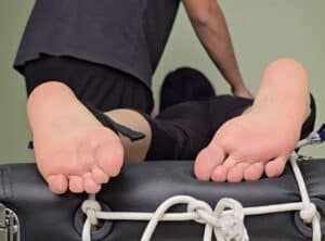 Michikko is crazy ticklish facing down (feet camera)